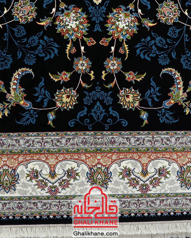 فرش نگین مشهد 700 شانه کد 2599 سرمه ای