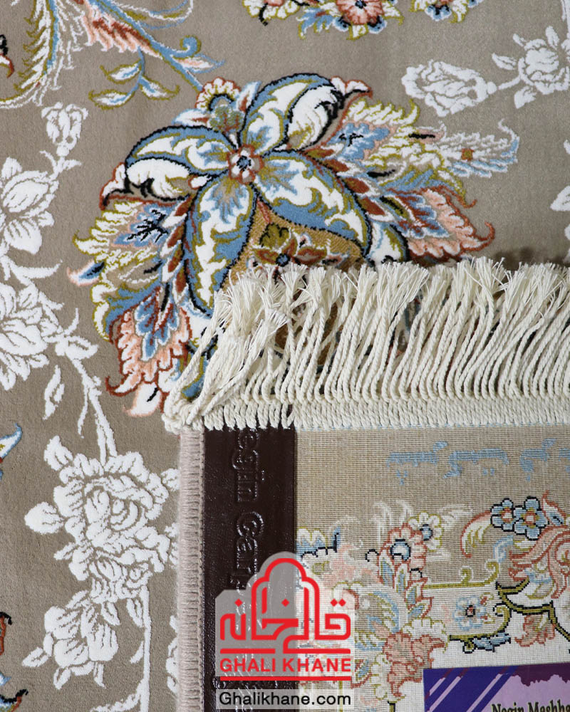 فرش نگین مشهد 1200 شانه کد 1218 نسکافه ای