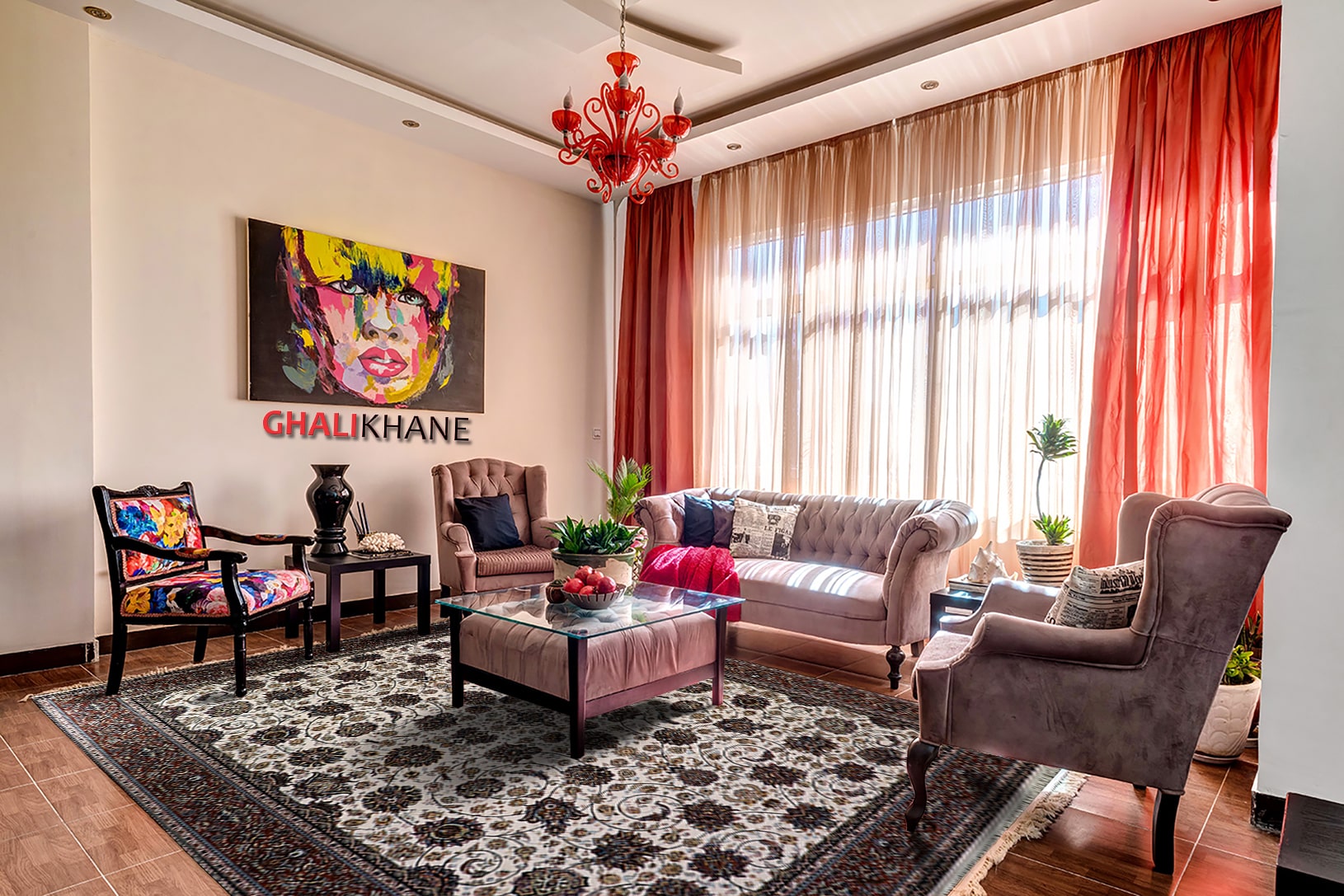 فرش زمرد مشهد 700 شانه کد 25010 کرم حاشیه پیازی