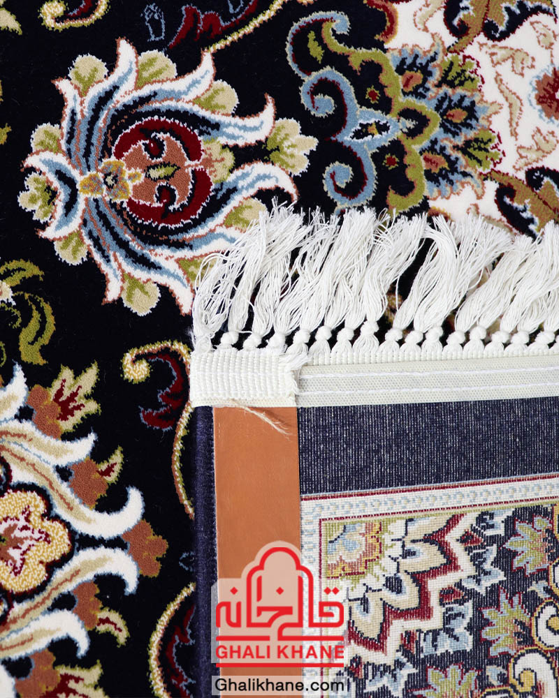 فرش زمرد مشهد 700 شانه کد 25035 سرمه ای