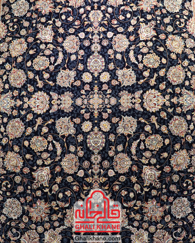 فرش زمرد مشهد 700 شانه کد 25010 سرمه ای