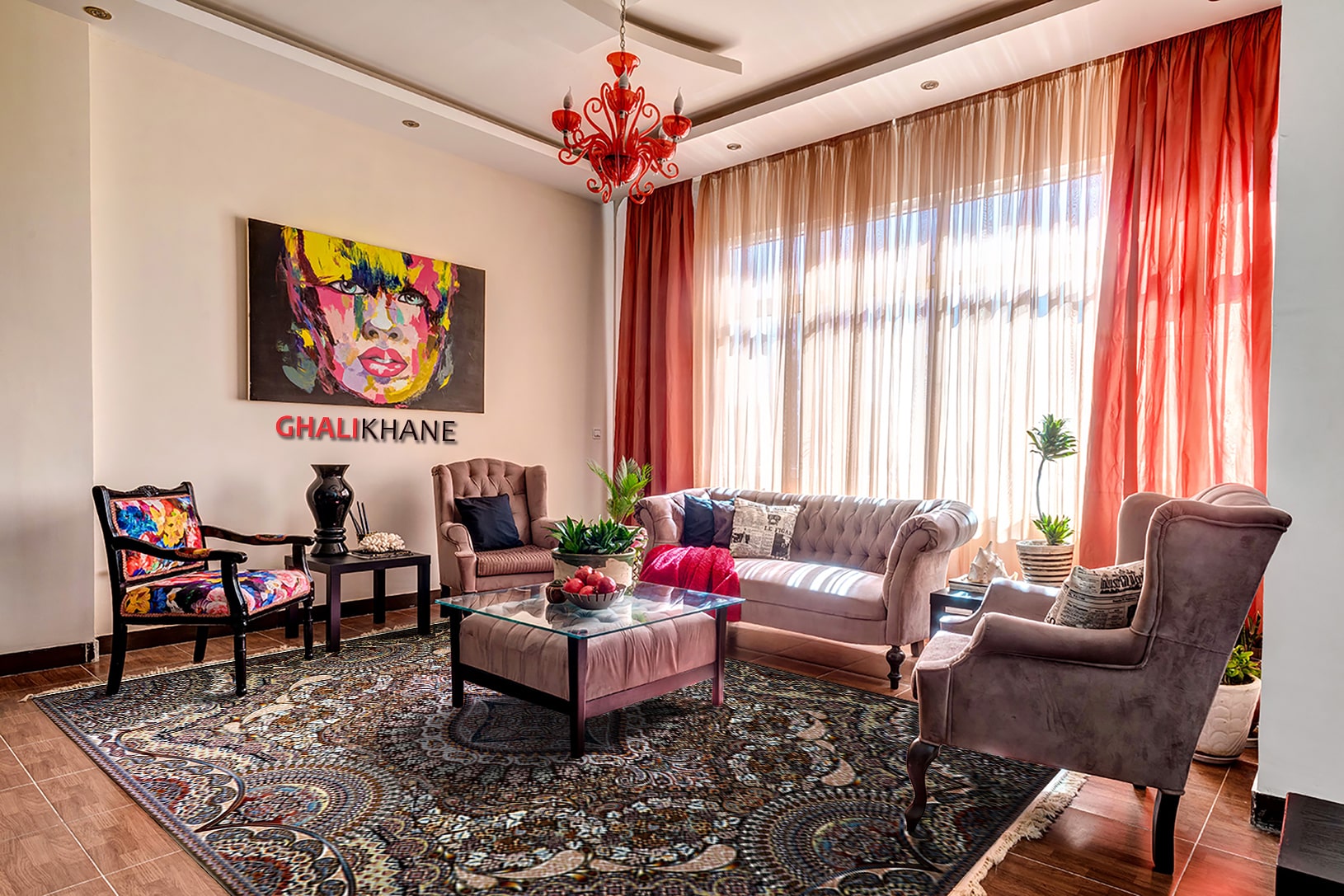 فرش زمرد مشهد 700 شانه کد 25009 گردویی