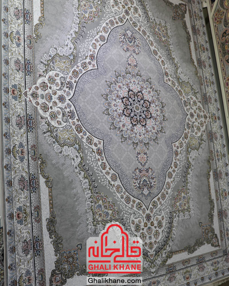 فرش نگین مشهد 1200 شانه کد 1216 طوسی