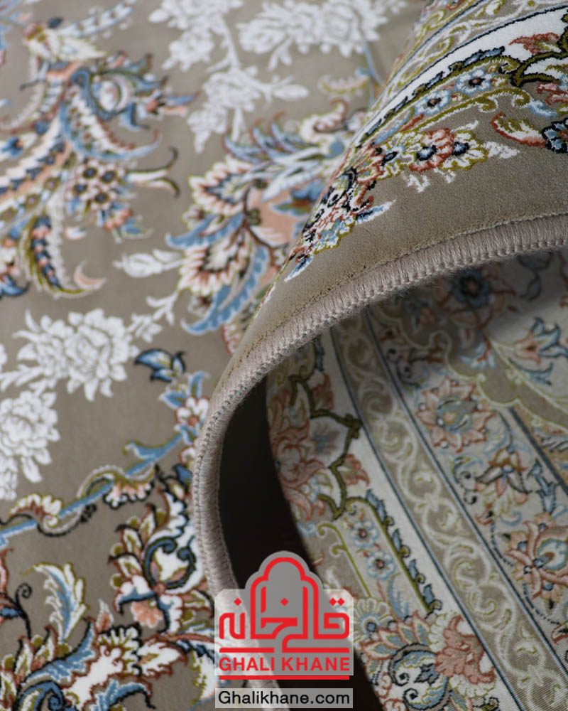 فرش نگین مشهد 1200 شانه کد 1218 نسکافه ای