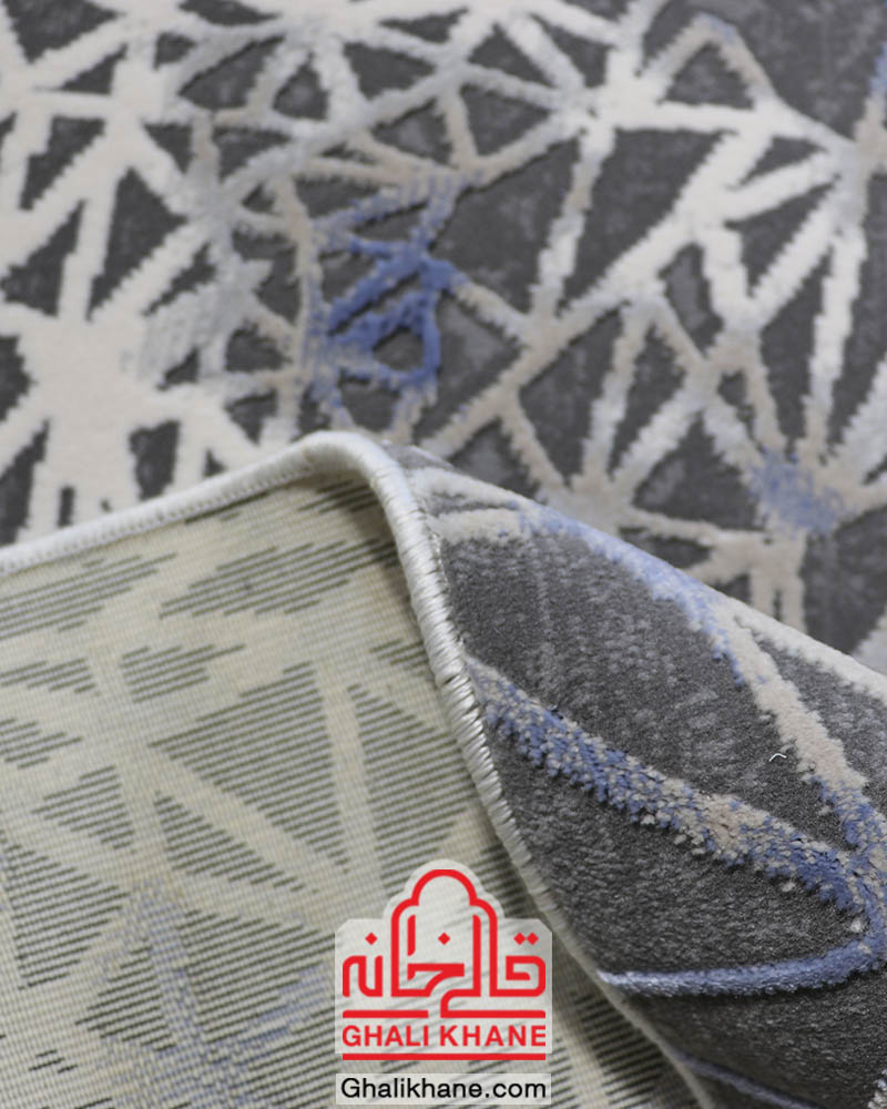 فرش ماشینی طرح پالادیوم کد G-2011 زمینه طوسی