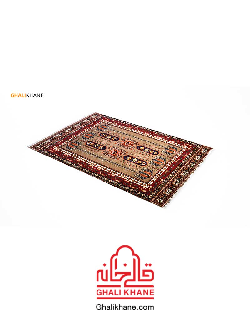 گلیم فرش ماشینی ساوین طرح بهرخ شکلاتی