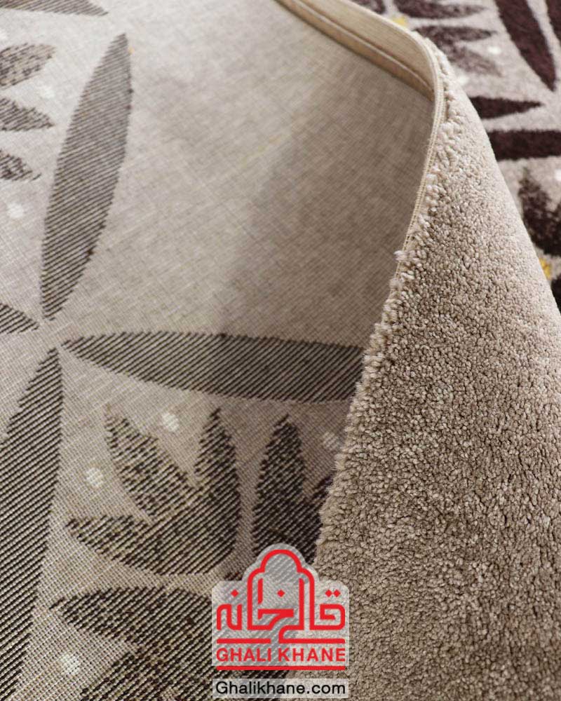 گلیم فرش ماشینی ساوین طرح رایان شکلاتی