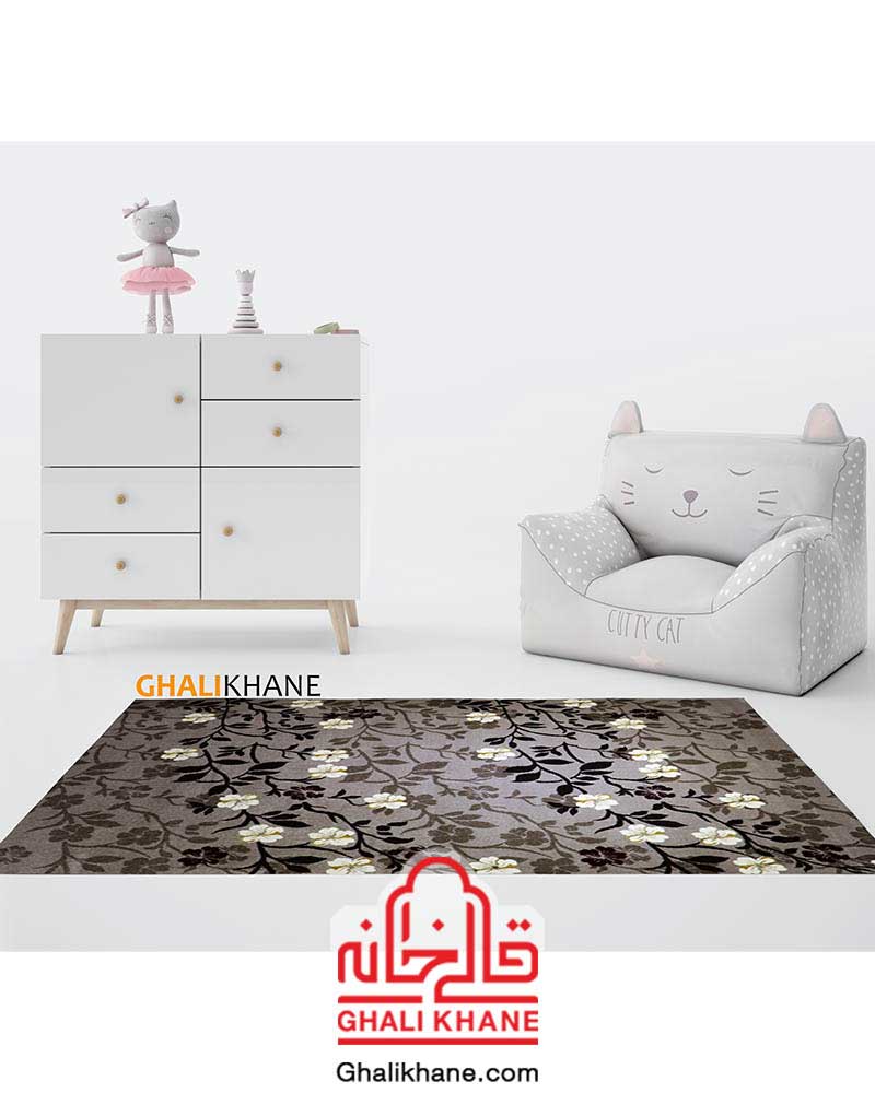 گلیم فرش ماشینی ساوین کد 1929 شکلاتی