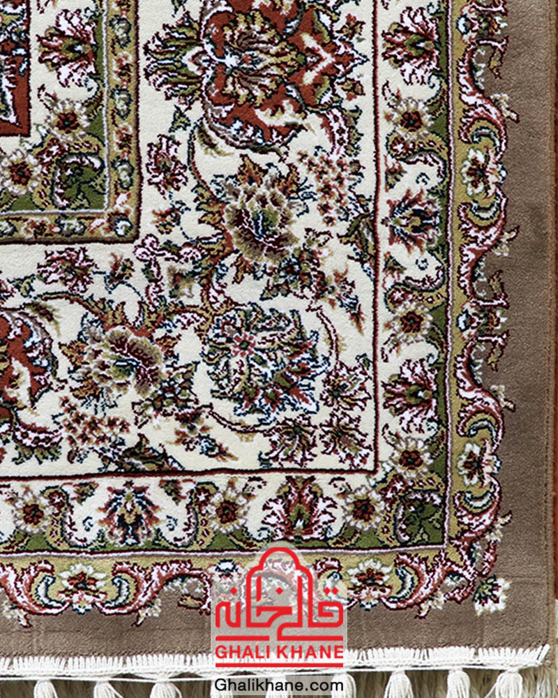 فرش زمرد مشهد 700 شانه کد 14003 گردویی