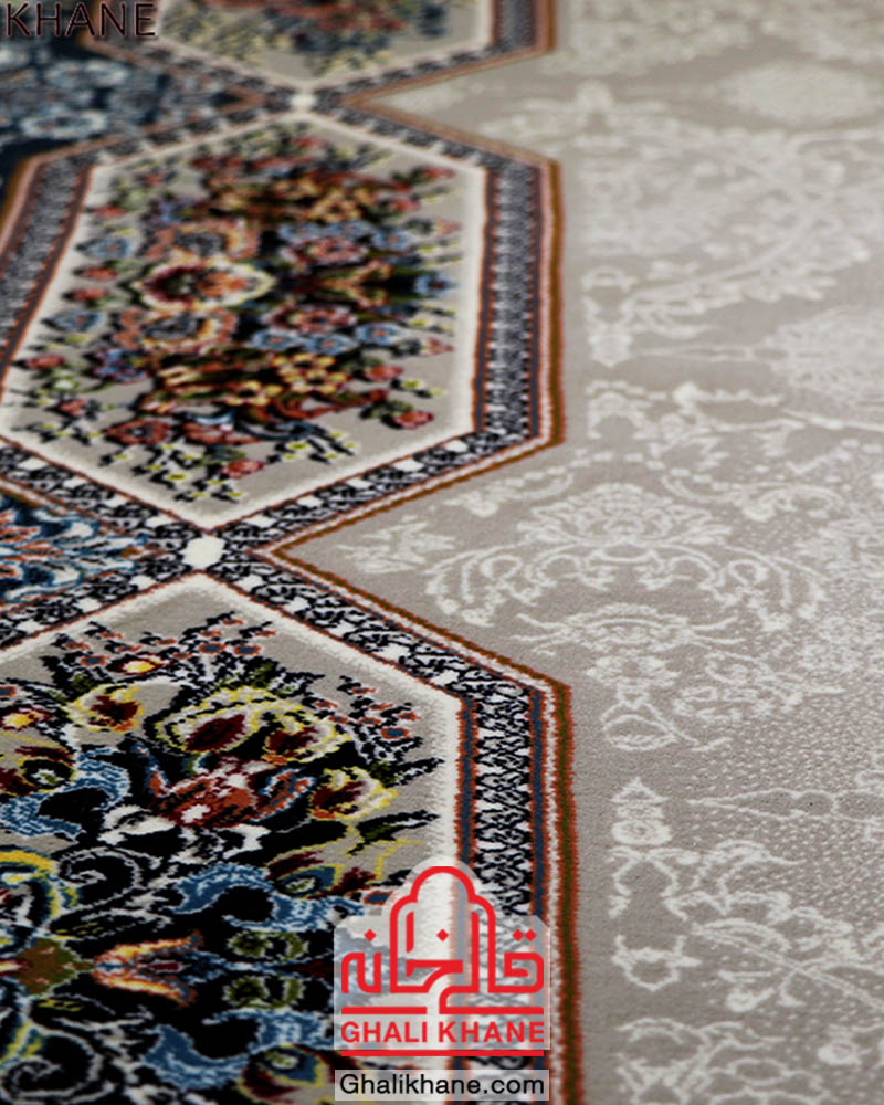 فرش نگین مشهد 700 شانه کد 2600 طرح هالیدی فیلی