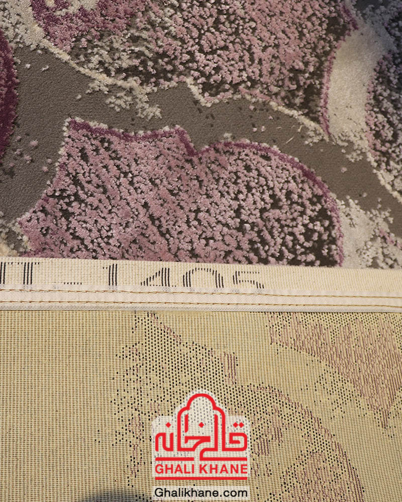 فرش ماشینی طرح کالرفول کد 1405 زمینه بنفش