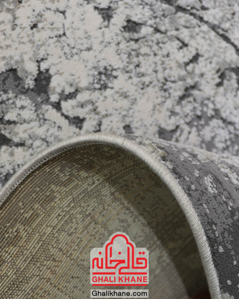 فرش ماشینی طرح پلاتینیوم کد 5028 زمینه طوسی