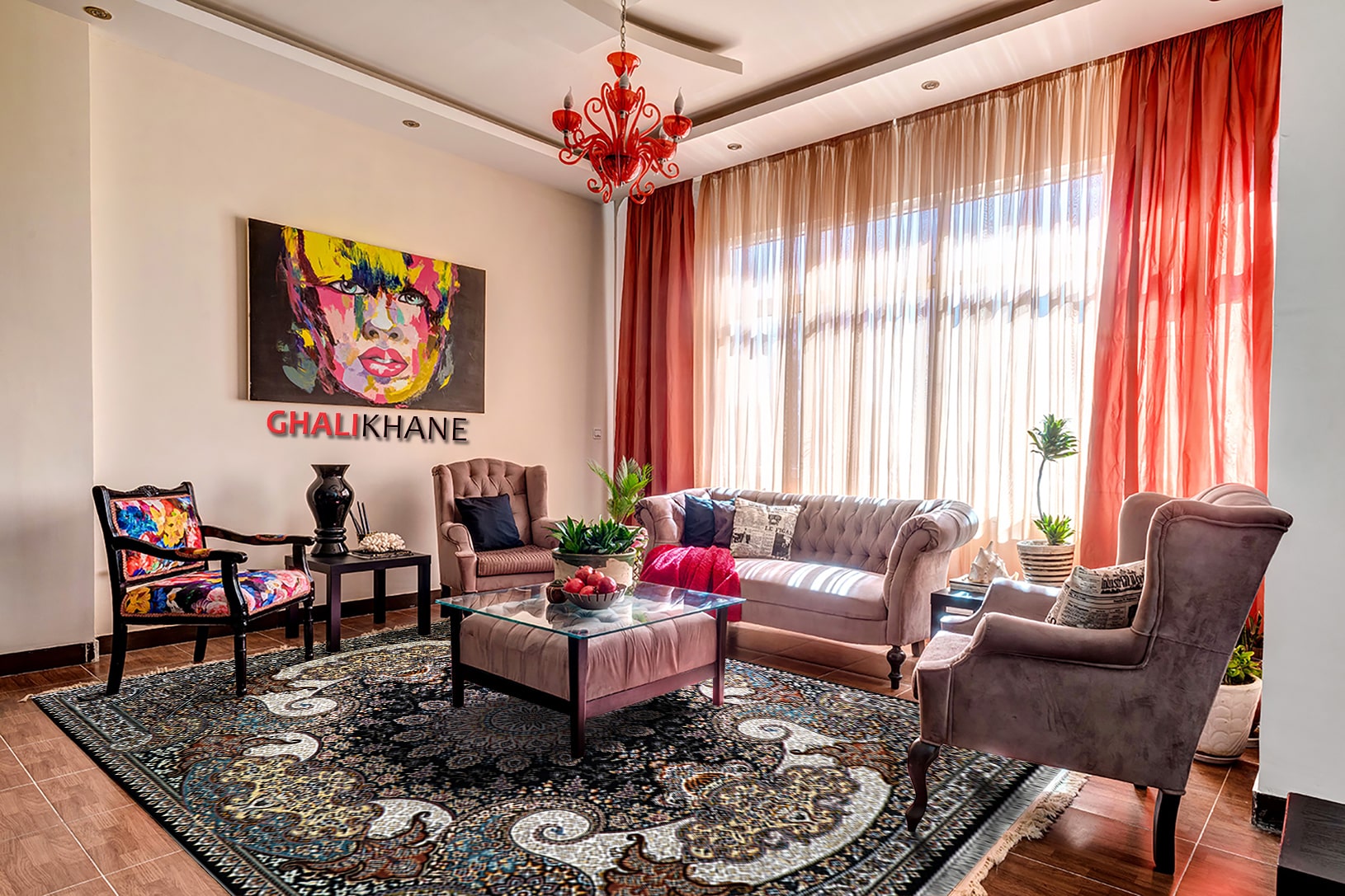 فرش نگین مشهد 500 شانه کد 28009 سرمه ای