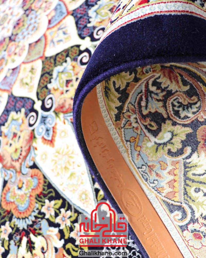 فرش زمرد مشهد 700 شانه کد 25035 سرمه ای