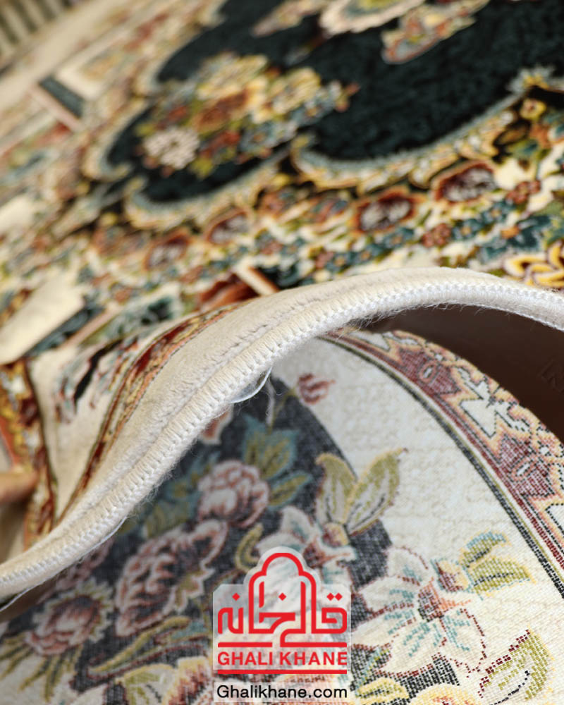 فرش نگین مشهد 700 شانه کد 2596 طرح ناردون فیلی