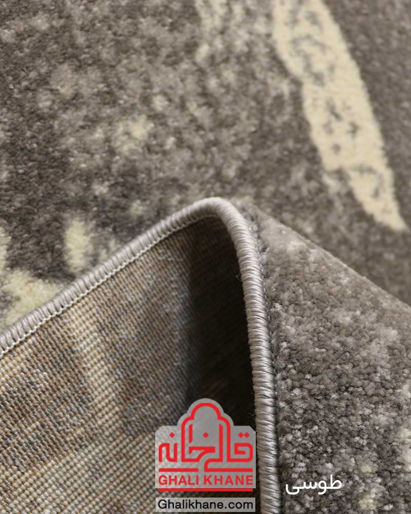 گلیم فرش ماشینی ساوین کد 4089 طوسی