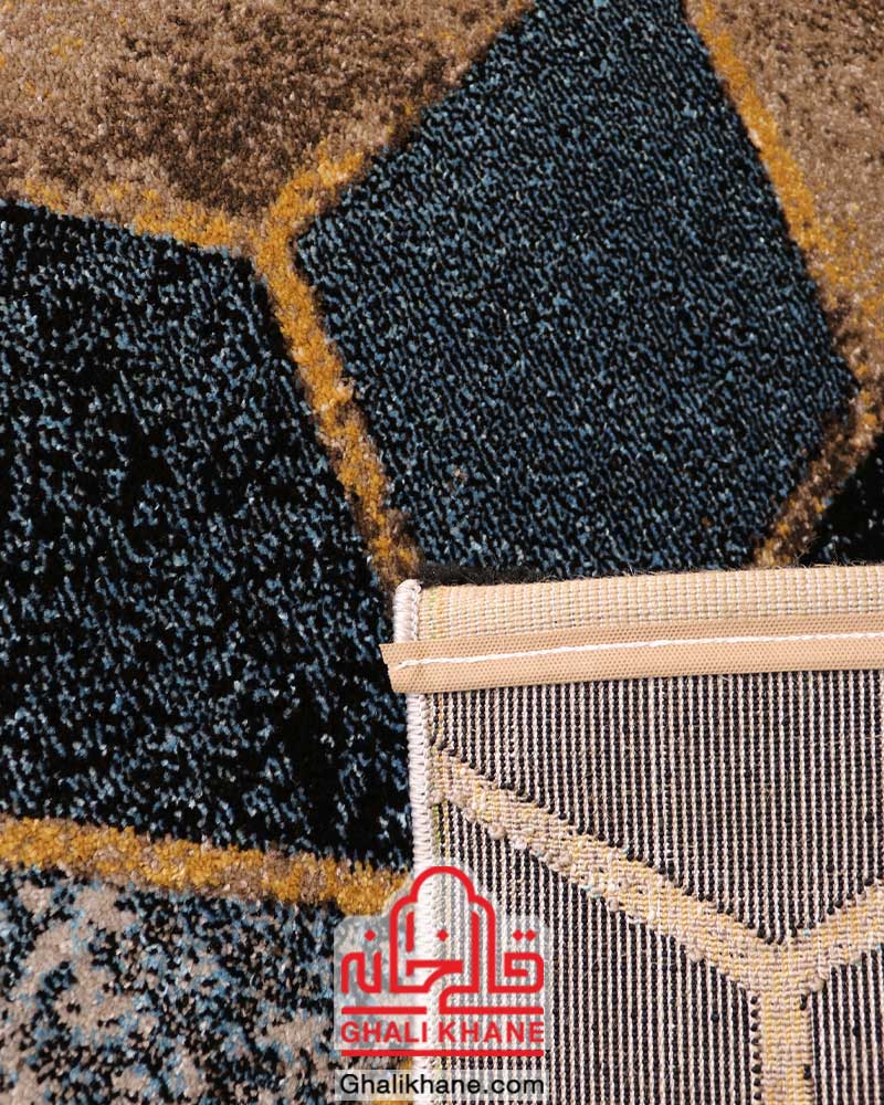 گلیم فرش ماشینی ساوین کد 4043 مشکی