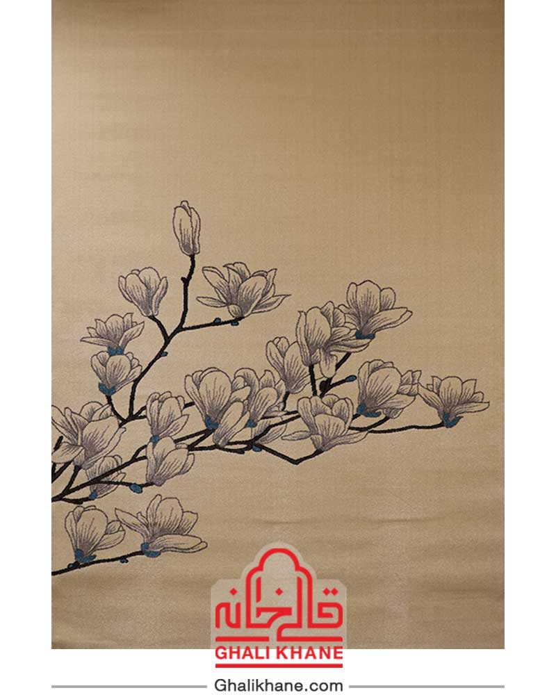 گلیم فرش ماشینی ساوین کد 4037 کرم