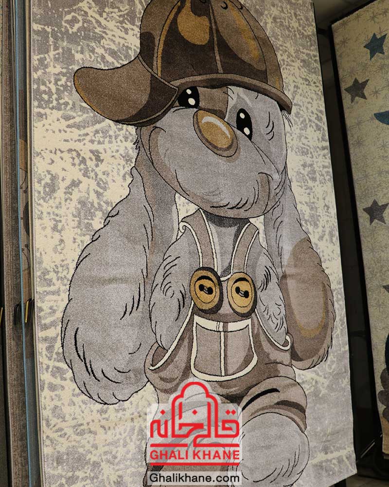 گلیم فرش ماشینی ساوین کد 4059 کرم