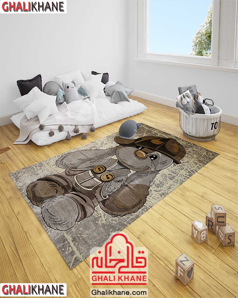 گلیم فرش ماشینی ساوین کد 4059 کرم