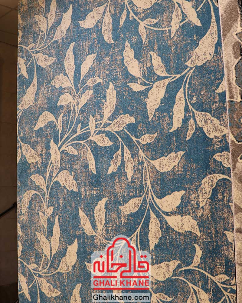 گلیم فرش ماشینی ساوین کد 4089 آبی