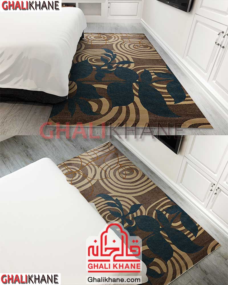 گلیم فرش ماشینی ساوین کد 4050 نقره ای