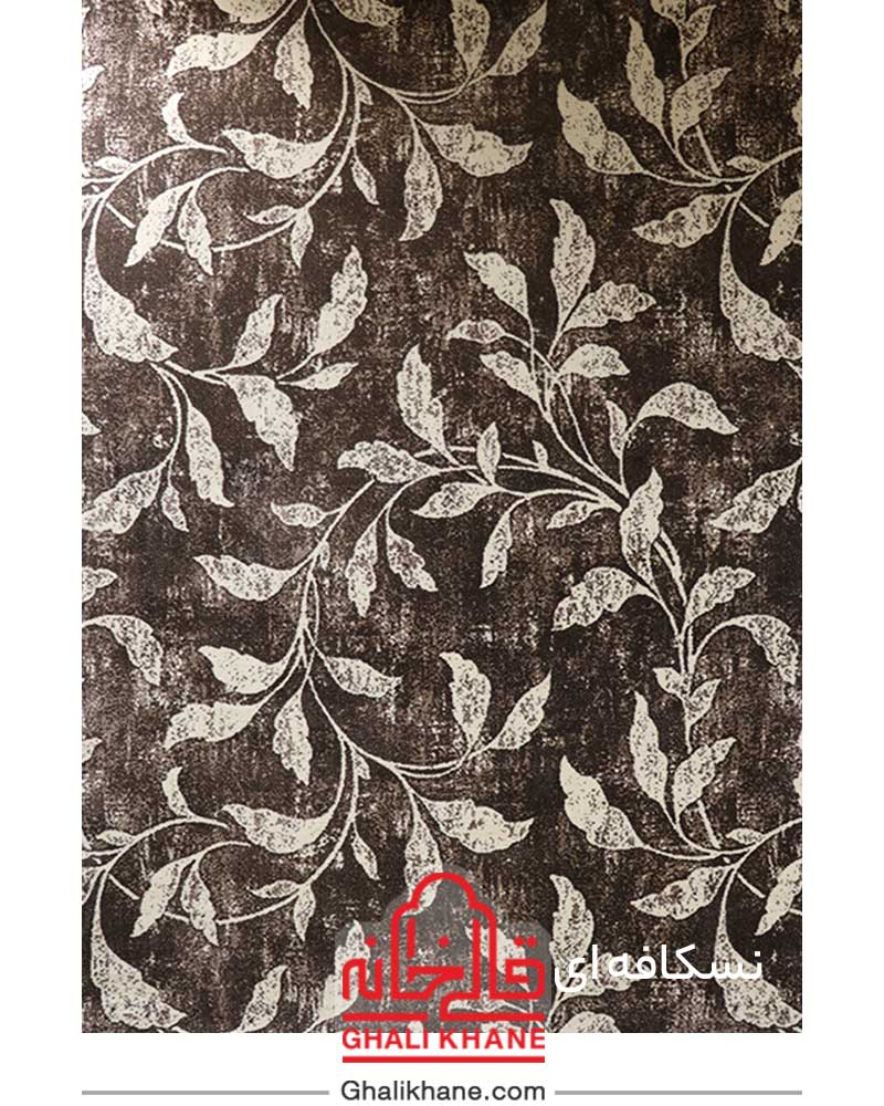 گلیم فرش ماشینی ساوین کد 4089 نسکافه ای