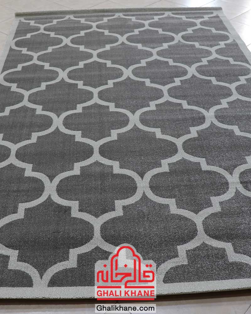 گلیم فرش ماشینی ساوین کد 4045 طوسی