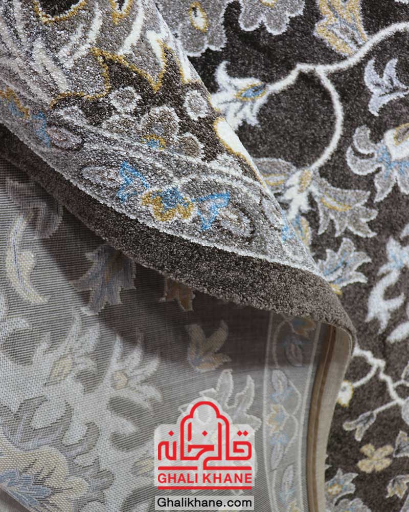 گلیم فرش ماشینی ساوین کد 4041 نسکافه ای