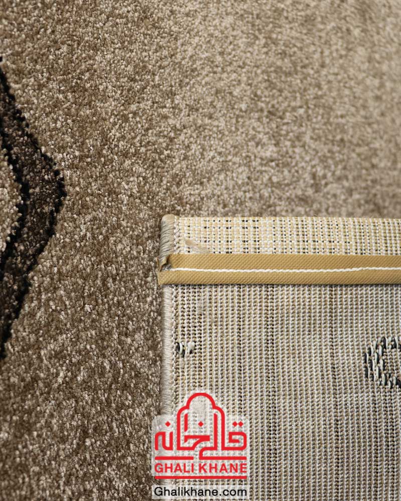 گلیم فرش ماشینی ساوین کد 4037 شکلاتی