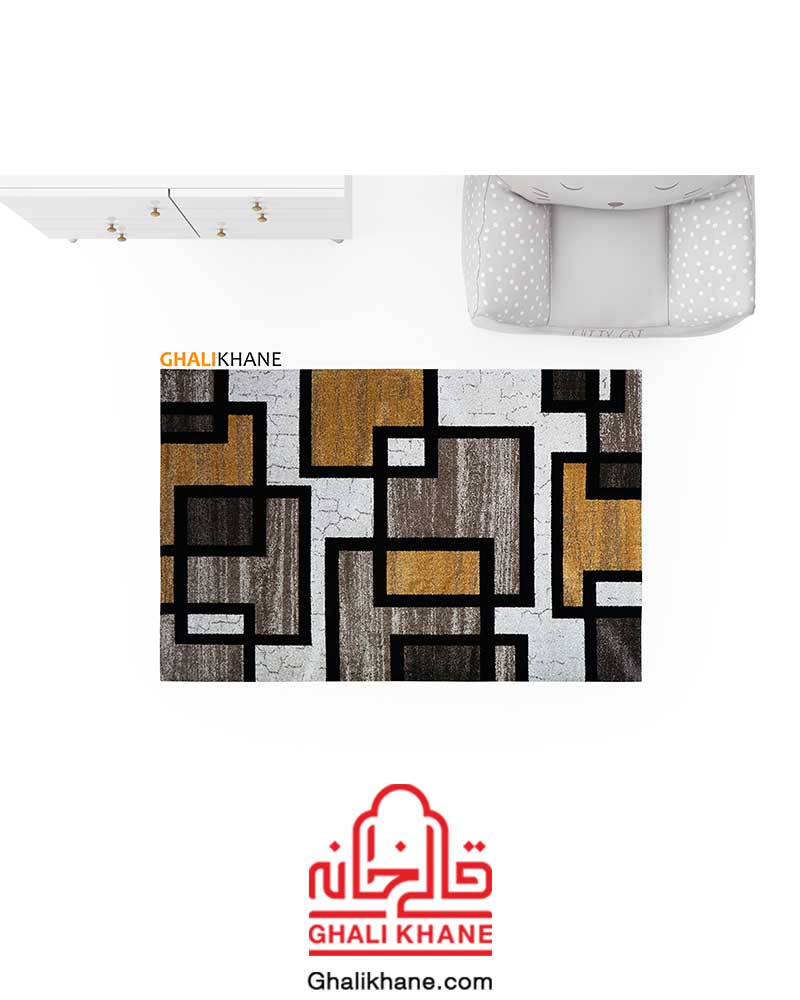 گلیم فرش ماشینی ساوین کد 4004 کرم