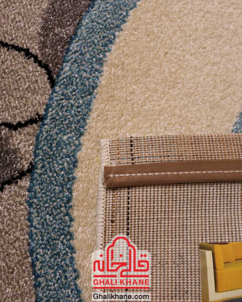 گلیم فرش ماشینی ساوین کد 4049 کرم