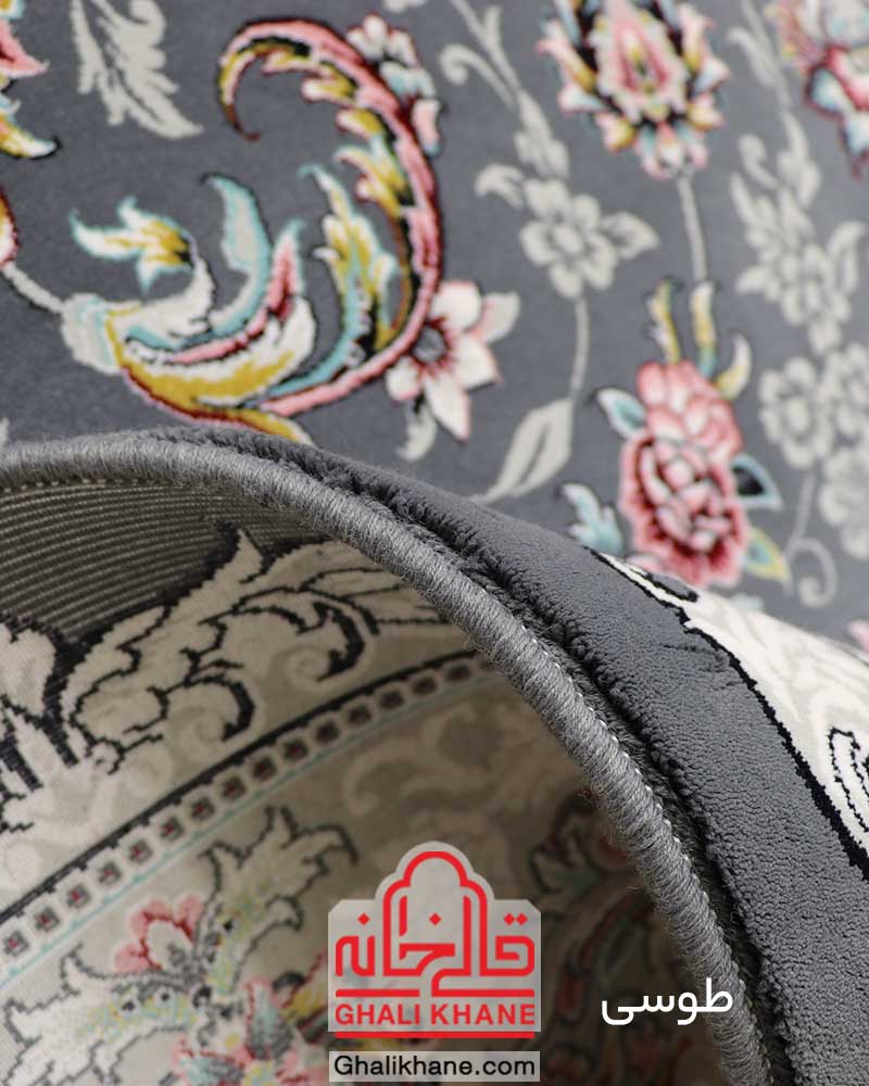 فرش ماشینی کاشان 700 شانه طرح ثریا طوسی