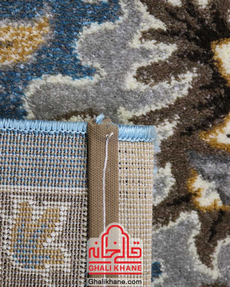 گلیم فرش ماشینی ساوین کد 4041 آبی