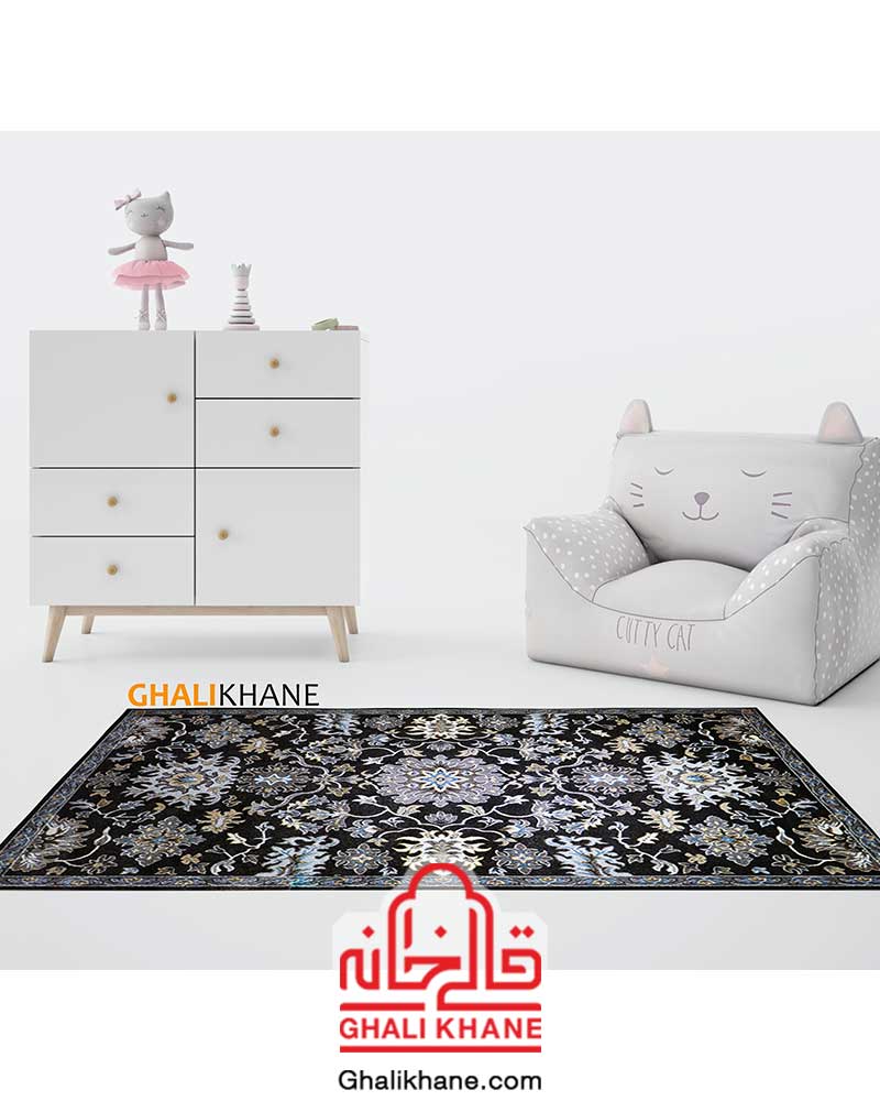 گلیم فرش ماشینی ساوین کد 4041 نسکافه ای