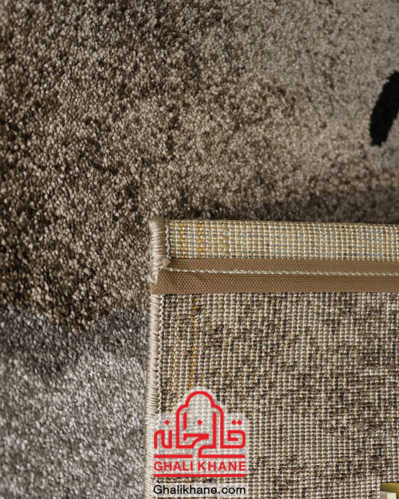 گلیم فرش ماشینی ساوین کد 4038 شکلاتی