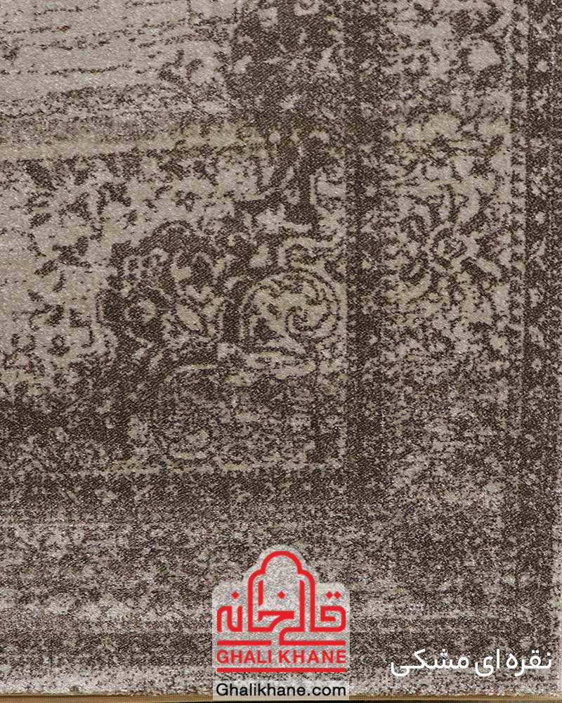 گلیم فرش ماشینی ساوین کد 4062 نقره ای مشکی