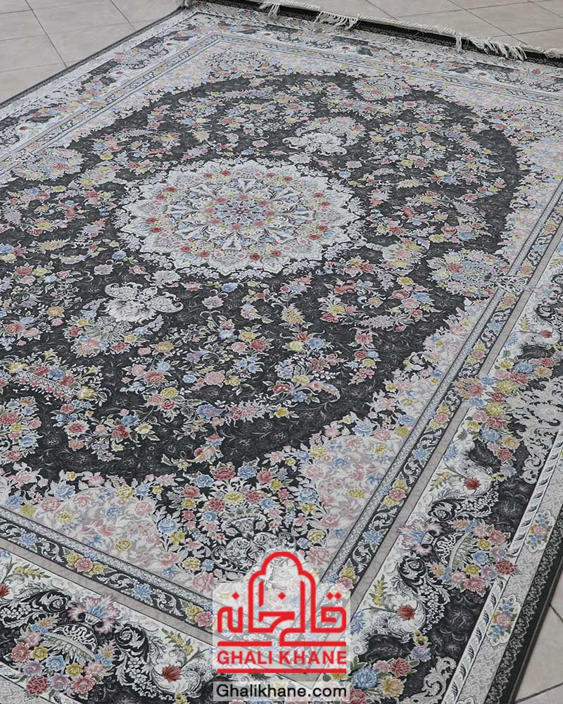 فرش ماشینی تهران 1200 شانه طرح پردیس دودی