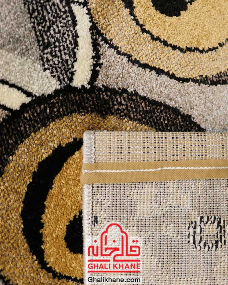 گلیم فرش ماشینی ساوین کد 4059 کرم