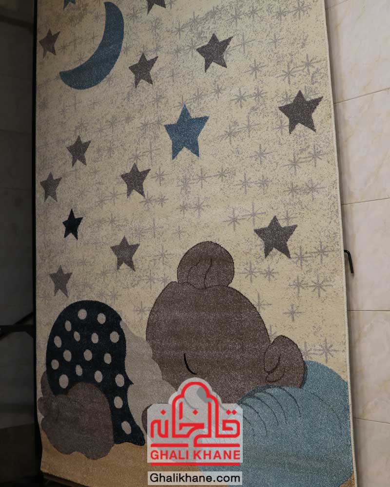 گلیم فرش ماشینی ساوین کد 4035 کرم