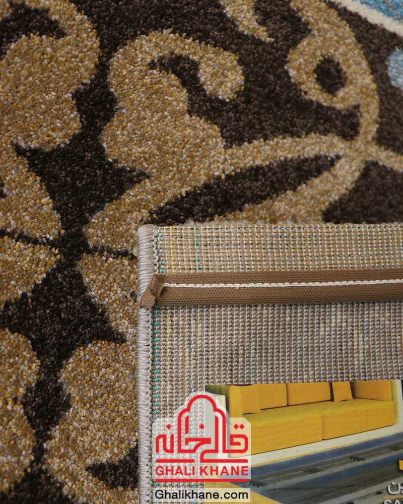 گلیم فرش ماشینی ساوین کد 4046 کرم
