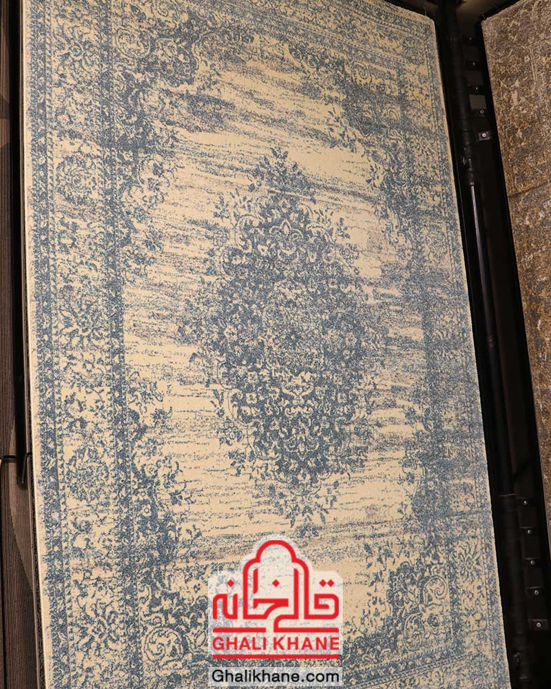 گلیم فرش ماشینی ساوین کد 4062 کرم