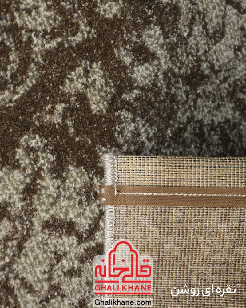 گلیم فرش ماشینی ساوین کد 4062 نقره ای روشن