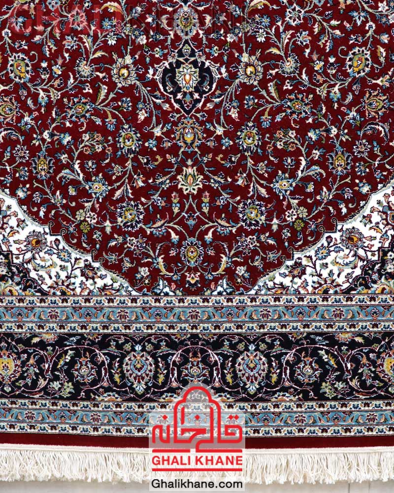 فرش ماشینی مشهد 700 شانه کد 872107 لاکی