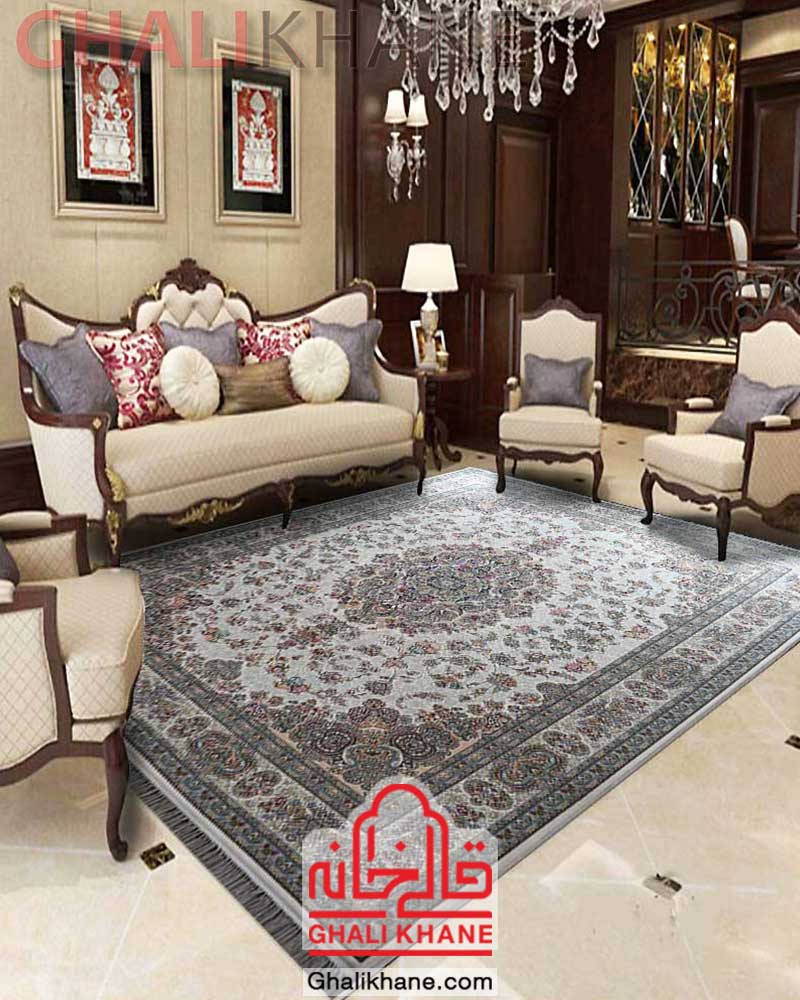 فرش مشهد 1500 شانه کد 815011 کرم