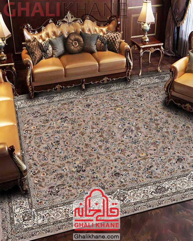 فرش ماشینی زمرد مشهد کد 22006 موزی