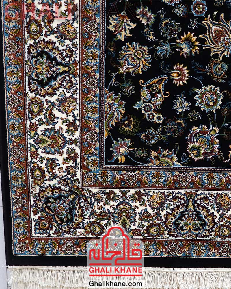 فرش نگین مشهد کد 2591 سرمه ای