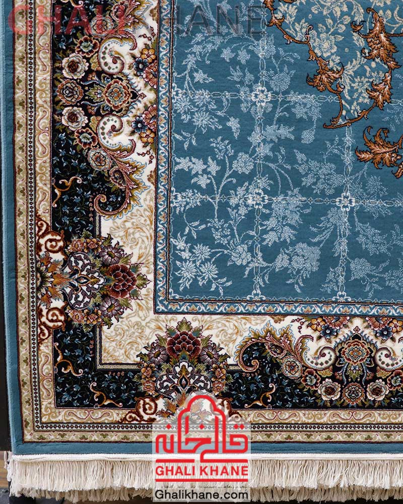 فرش نگین مشهد 700 شانه کد 2598 هیوا آبی