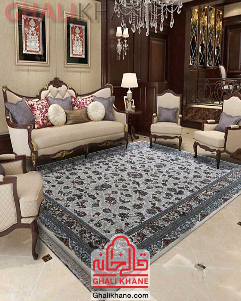فرش مشهد کد 722130 کرم