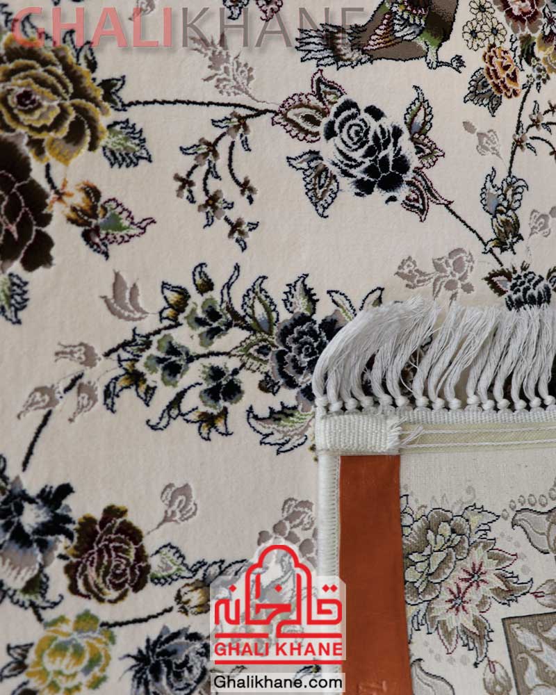 فرش زمرد مشهد 1200 شانه کد 22006 کرم